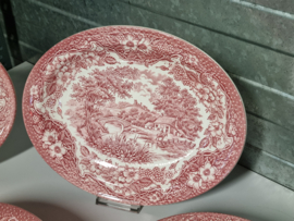 Engels rood Ironstone EIT Ltd England serviesset 6 personen (brug)