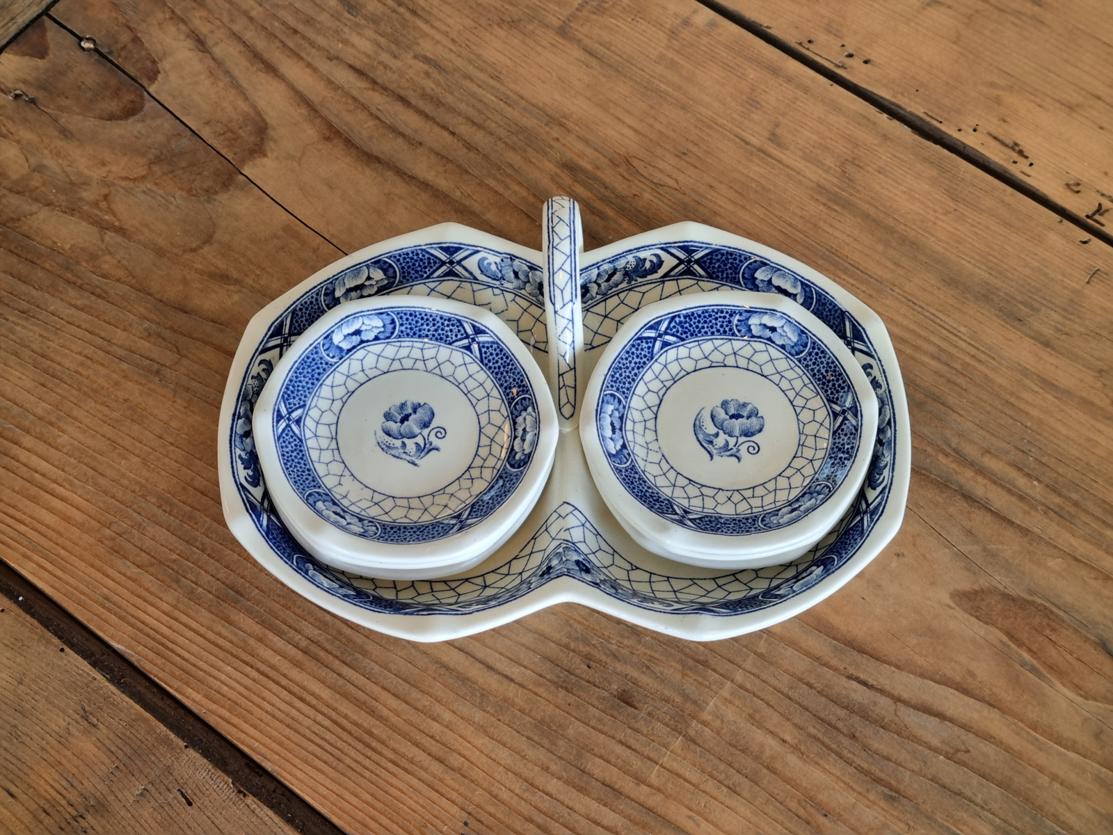 Societe Ceramique Butterflij serveersetje 6 personen