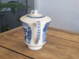 Boerenhoeve blauw Societe Ceramique Koffiepot