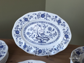 Engels blauw Enoch Wedgwood Blue Onion eetservies 6 personen