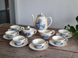 Landschap Blauw Societe Ceramique blauw Koffieservies 6-pers. (rond model)