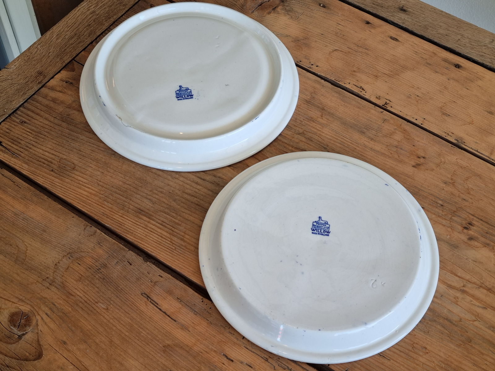 Petrus Regout Willow blauw set 2x Vakkenbord
