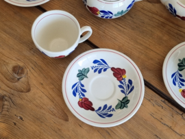Boerenbont Boch Koffieservies model Zeeland 8 personen (groene stempel)