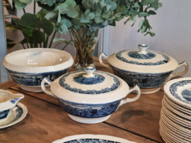 Boerenhoeve blauw Societe Ceramique (creme) Eetservies 20-pers.