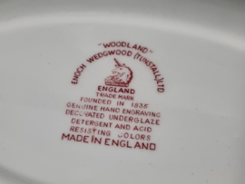 Engels rood Enoch Wedgwood Woodland Serveerschaal