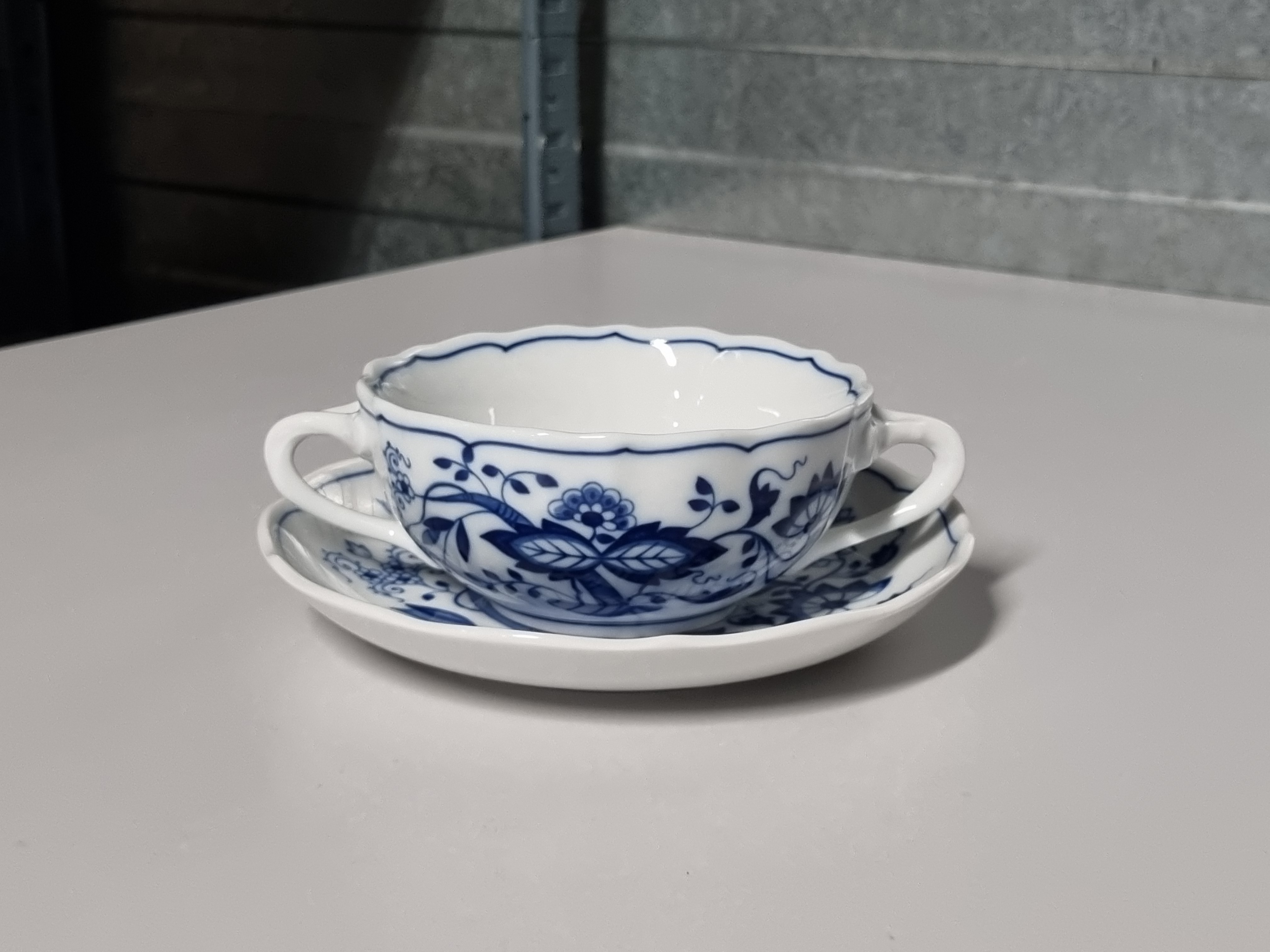 Zwiebelmuster Hutschenreuther Soepkom met schotel