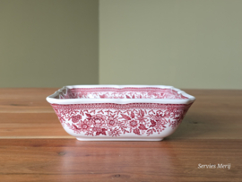 Villeroy en Boch Fasan rood hoge vierkante schaal 15 cm