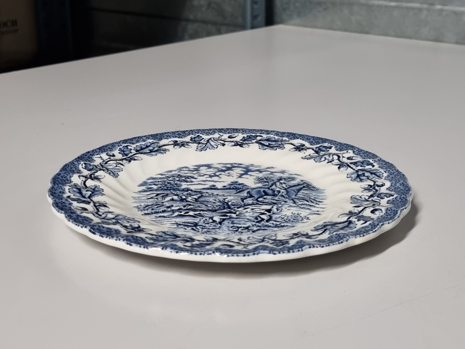 Engels blauw Myott's Country Life bordje 17,5 cm