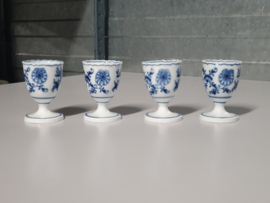 Zwiebelmuster Duits Meissen set van 4x Eierdopje