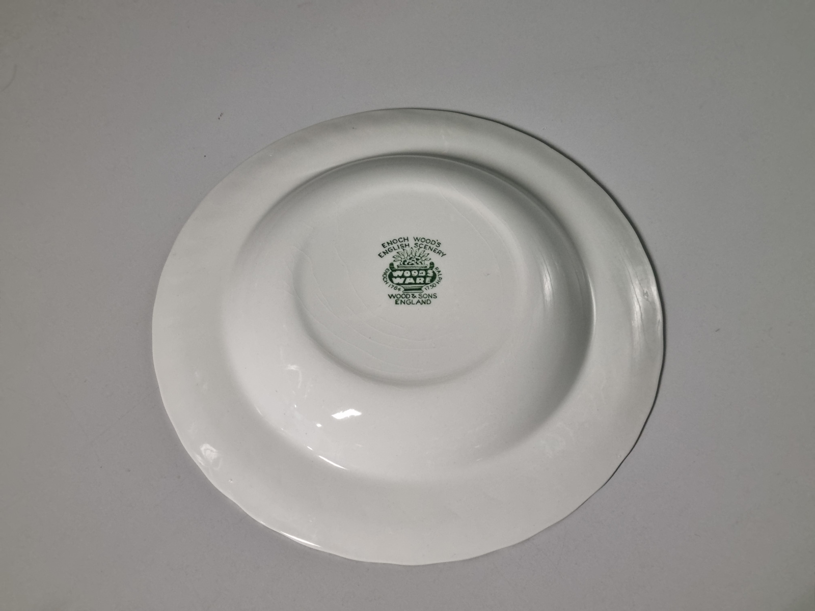 Engels groen Wood & Sons Woods Ware Diep curry pasta bord 23 cm