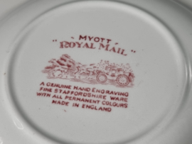 Engels rood Myott Royal Mail Postkoets Diep bord  22 cm
