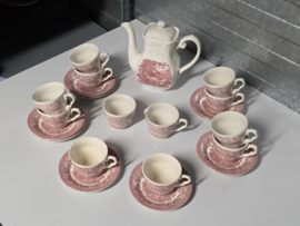 Engels rood English Ironstone Tableware EIT koffieservies theeservies 10 personen (wagen)