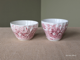 Engels rood Myott Royal Mail Postkoets set 2x Kommetje