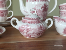 Villeroy en Boch Burgenland rood koffieservies 8 personen