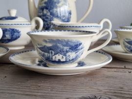 Landschap Blauw Societe Ceramique blauw Koffieservies 6-pers. (rond model)