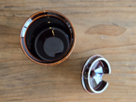 Regout Royal Sphinx bruin suikerpot (beschadigd deksel)