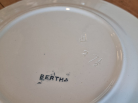 Petrus Regout Bertha blauw ontbijtbordje 20 cm