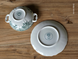 Villeroy en Boch Fasan groen Soepkom met schotel