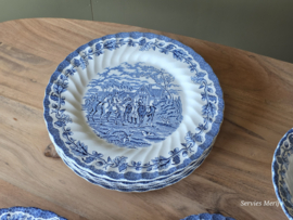 Engels blauw Jachtservies Myott's Country Life Eetservies 6 personen
