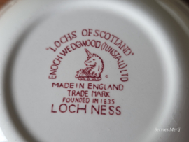 Engels rood Enoch Wedgwood Lochs of Scotland set 4x schaaltje 12,5 cm