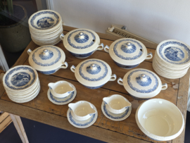 Boerenhoeve blauw Societe Ceramique Eetservies 18 persoons