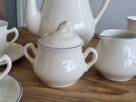 Boch Belgium MRL wit/blauw Koffieservies 6-pers.