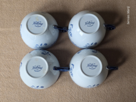 Rorstrand Ostindia East Indies set 4x Thee Kop en schotel 8 cm (Aardewerk)