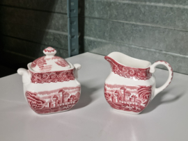Engels rood decor River Scene roomstel