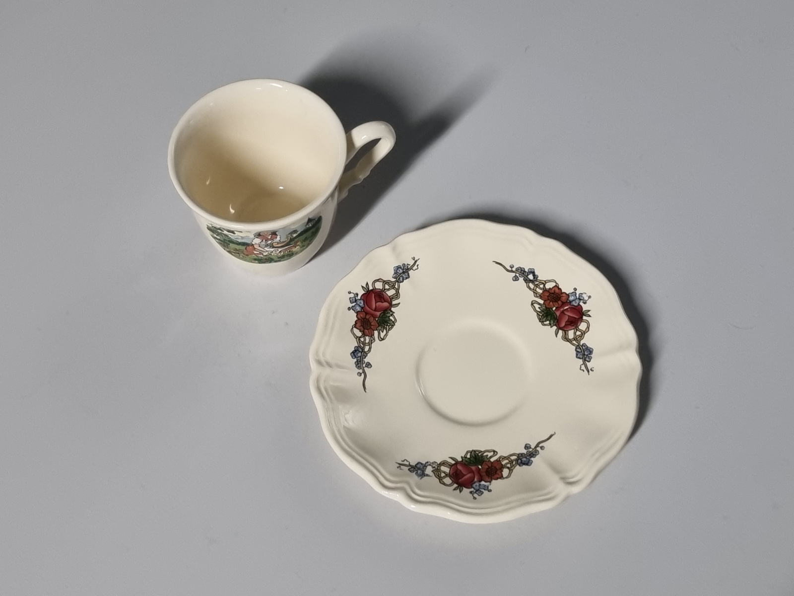 Frans Sarreguemines Obernai Espresso Kopje met schotel Ø 7 cm