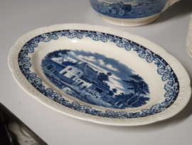 Boerenhoeve blauw Societe Ceramique Eetservies 8-pers.