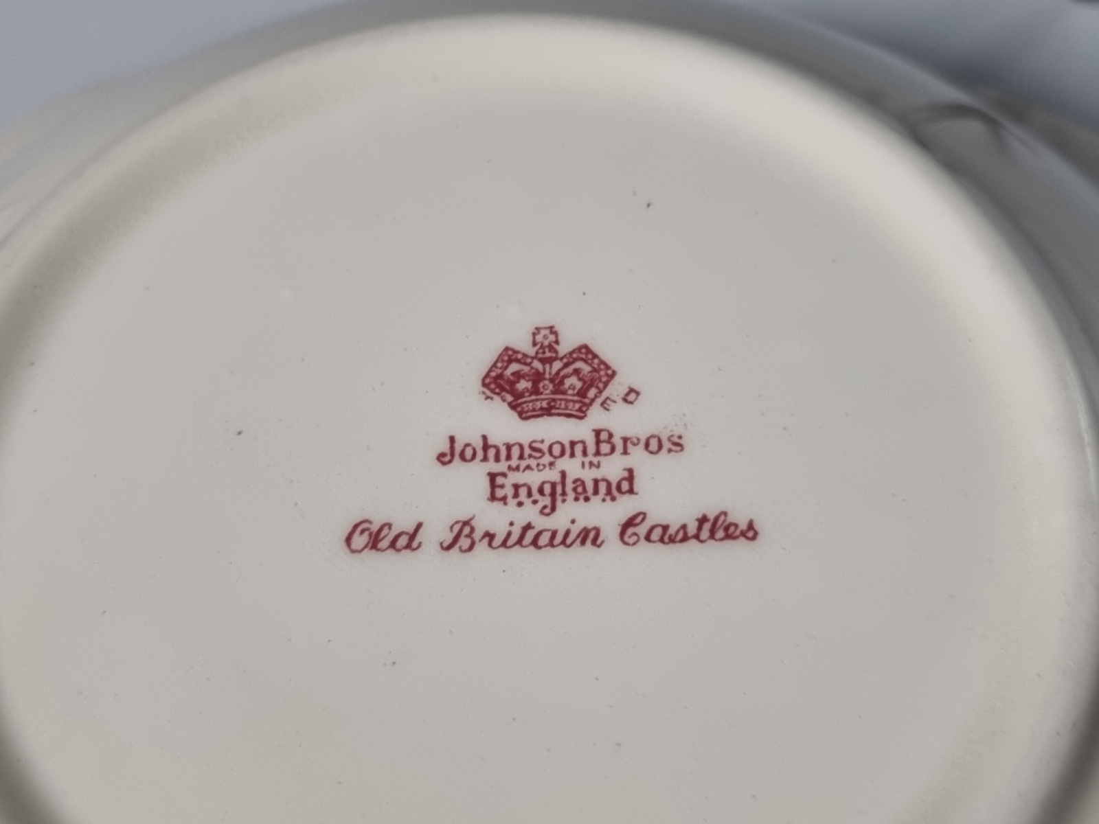 Engels rood Johnson Bros Old Britain Castles Etagere uitneembare schalen