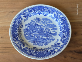Engels blauw Woods Burslem England Seaforth dinerbord 25 cm