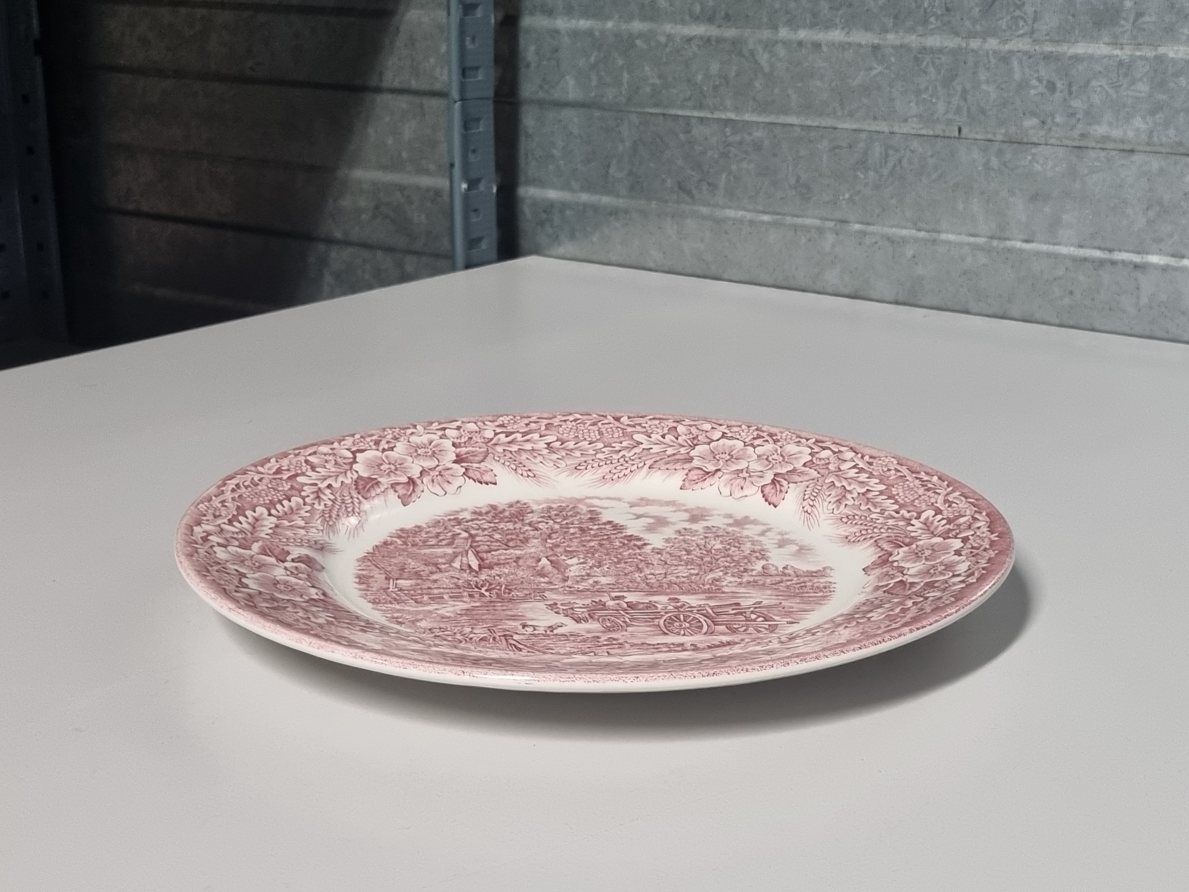 Engels rood Broadhurst The Constable Series plat dinerbord 25 cm