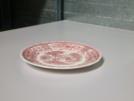 Verkocht = Villeroy en Boch Burgenland rood set 8x Ontbijtbordje 19 cm