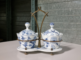 Zwiebelmuster Huttensteinach Houder met twee voorraadpotten