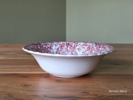 Engels rood Myott Tonquin hoge ronde schaal 21,5 cm
