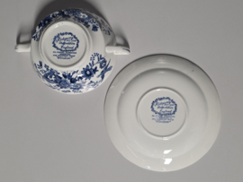 Engels Ridgway Windsor blauw soepkom met schotel