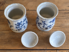 Blue Danube set 2x hoge voorraadpot 17 cm