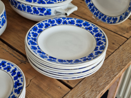 Boch Belgium blauw Vintage Eetservies voor 8 pers.