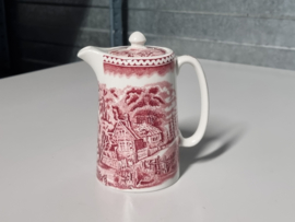 Engels rood Wood & Sons Burslem decor Woodland schenkkannetje