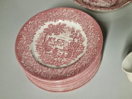 Engels rood English Ironstone Tableware EIT serviesset 12 personen (kasteel)