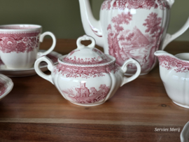 Villeroy en Boch Burgenland rood koffieservies 6 personen