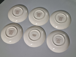 Villeroy en Boch Burgenland rood set  6x Koffie Kop en schotel