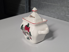 Engels Mason's Christmas Village 1796 Kerstservies Suikerpot