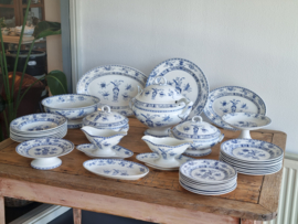 Potiche blauw Societe Ceramique compleet Eetservies 8-pers.