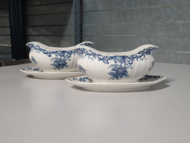 Villeroy en Boch Valeria blauwv set 2x Sauskom op vaste onderschotel