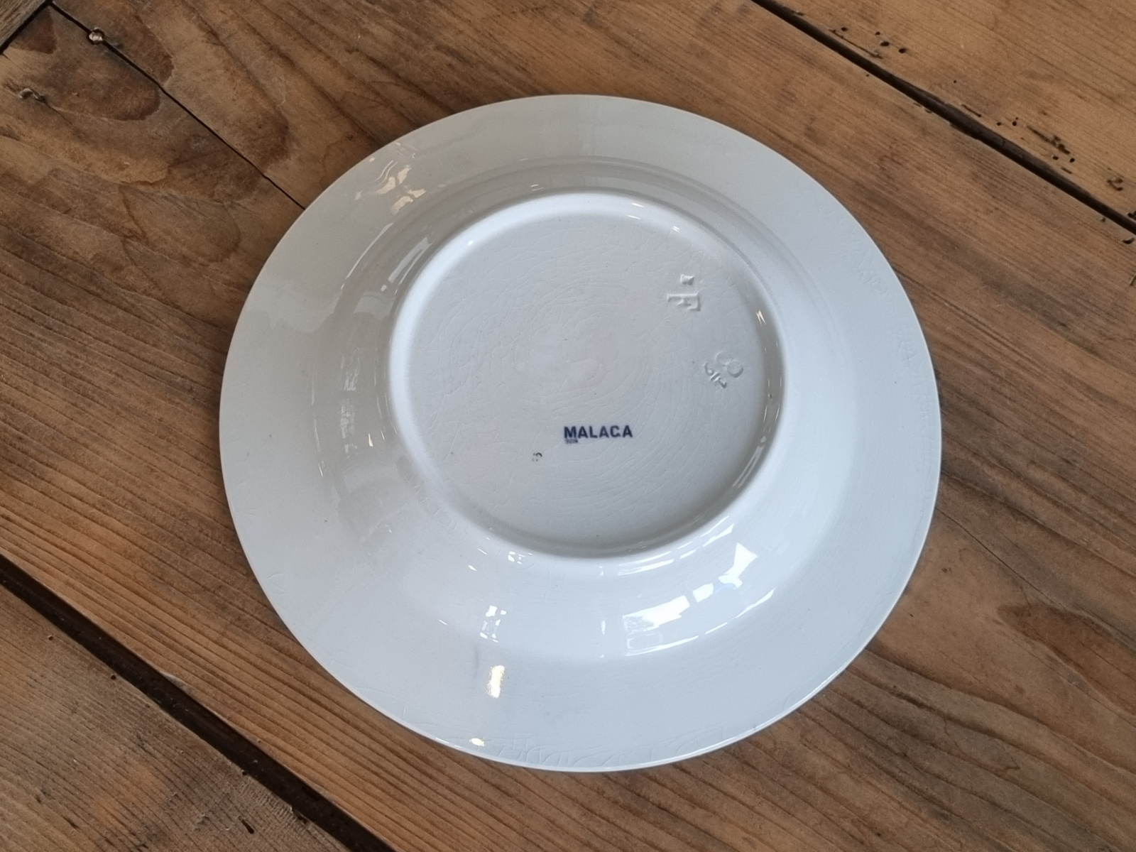 Petrus Regout Malaga blauw diep pasta curry bord 23,5 cm