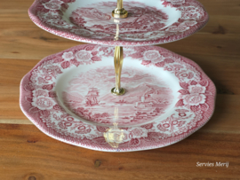 Engels rood Enoch Wedgwood Lochs of Scotland Etagere 2-laags