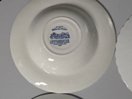 Engels blauw Mix & Match Set 6x diepe borden 25 - 25,5 cm