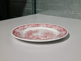 Engels rood Olde England Royal Tudor Ware Plat Dinerbord 25 cm